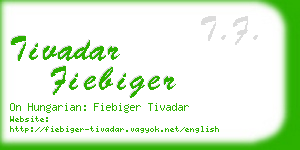 tivadar fiebiger business card